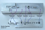 Slug body v2.3 - disassembled view of body bottomside and transfer plate topside